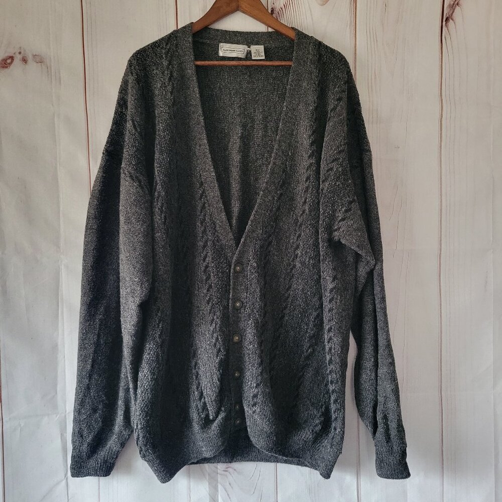 Vintage 90’s Alexander Lloyd Textured Knit Cardigan Button Sweater Men’s 3XLT